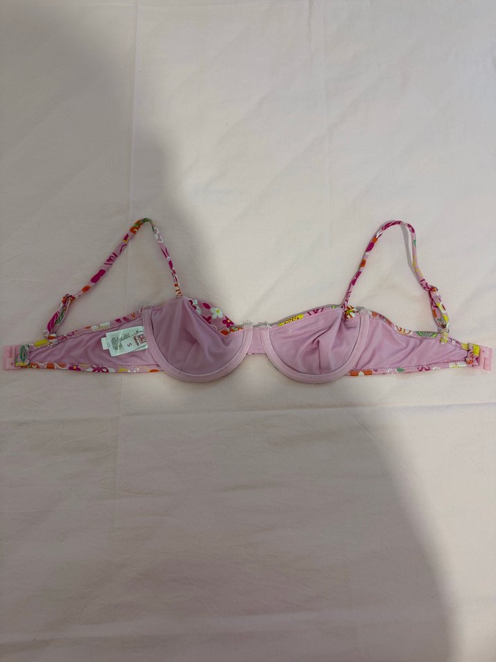 Renkli Bağlama Desenli Bohem Bikini Üstü - Görsel 4