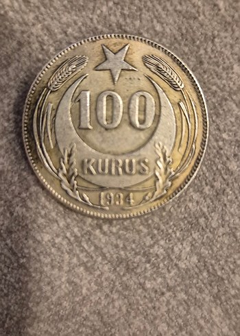 1934 100 Kurus Madeni Para Replika - Görsel 6