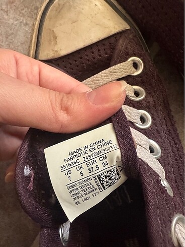 37,5 Beden mor Renk Converse