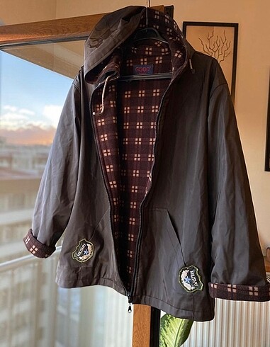 İçi polar dışı su geçirmez oversize ceket