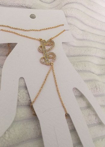 Yılan Desenli Altın Renk Zincirli Kadın El Zinciri - Görsel 3