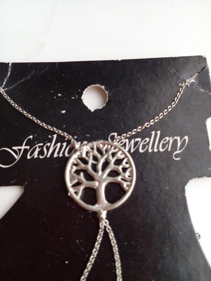 Gothic Tarz Gümüş Renkli Kadın El Zinciri hayat agaci - Görsel 2