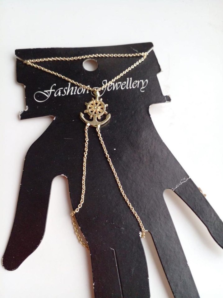 Bohem Zincir Detaylı Altın Renk Kadın El Zinciri - Görsel 2