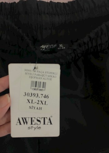 Kadın siyah paraşüt pantolon - Görsel 8