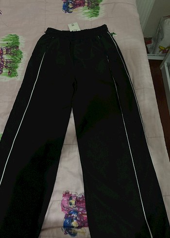 Kadın siyah paraşüt pantolon - Görsel 3