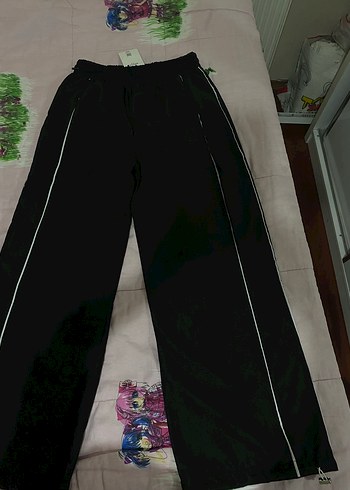 Kadın siyah paraşüt pantolon - Görsel 4