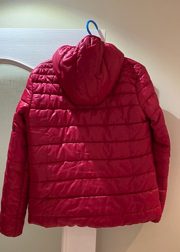 Fuşya Fermuarlı Kadın kapşonlu Kışlık Mont - Görsel 5