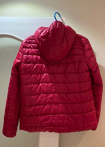 Fuşya Fermuarlı Kadın kapşonlu Kışlık Mont - Görsel 4