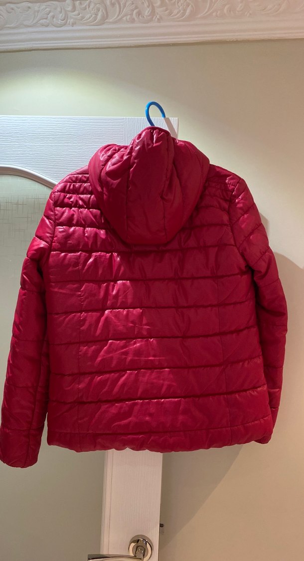 Fuşya Fermuarlı Kadın kapşonlu Kışlık Mont - Görsel 5