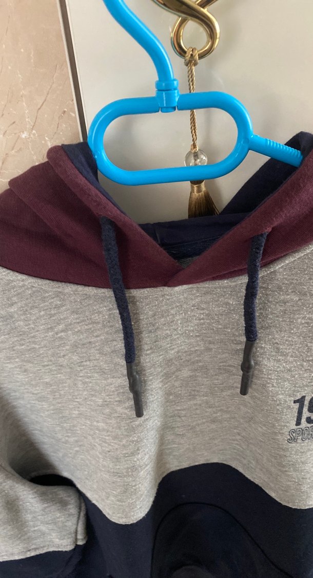 Kapşonlu erkek sweathirt - Görsel 3