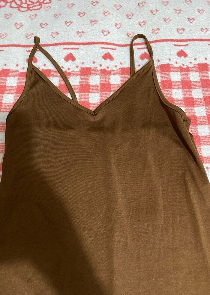 Puantiyeli şifon elbise - Görsel 4