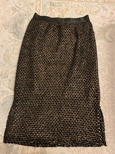 Yanı yırtmaçlı simli etek - Görsel 2