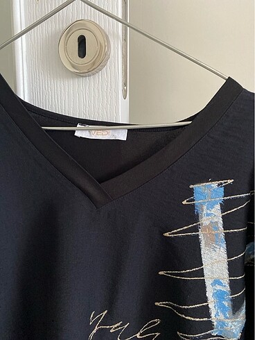 Önü keten arkası penye şık bluz - Görsel 4