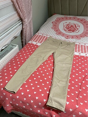 Taba rengi dar paça pantolon - Görsel 5