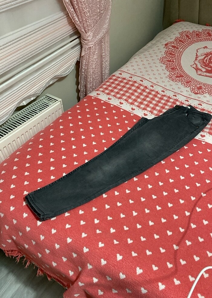 Antrasit rengi dar paça pantolon - Görsel 2