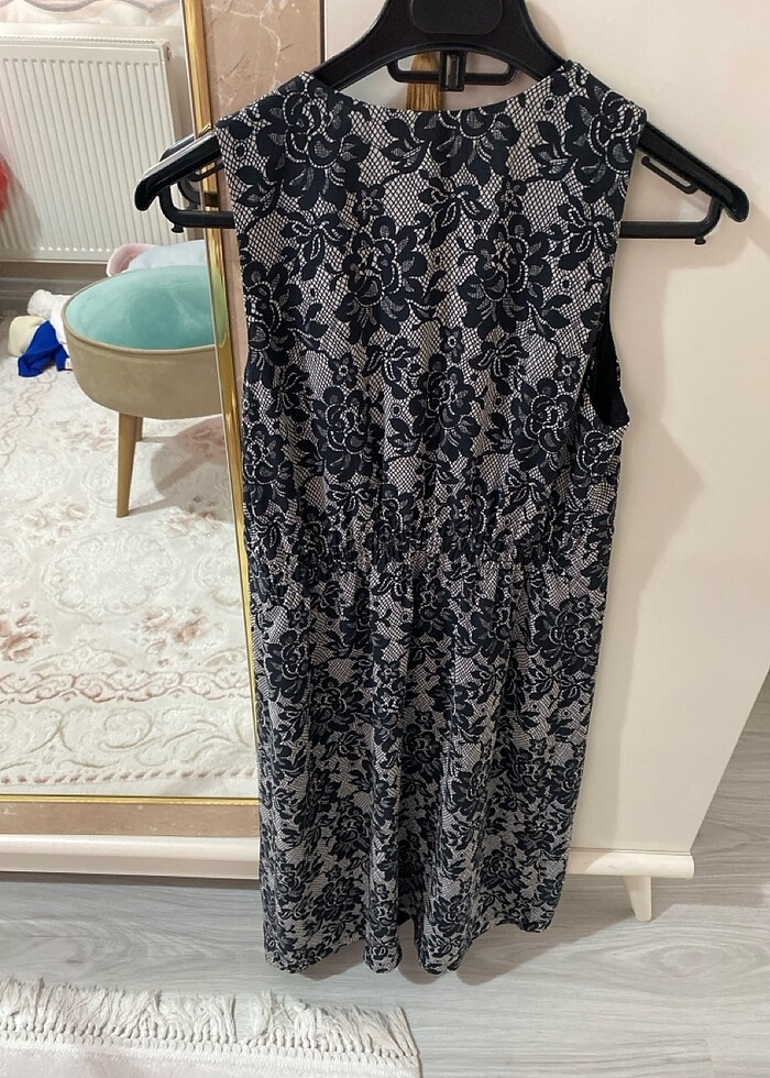 Askılı şifon elbise - Görsel 5