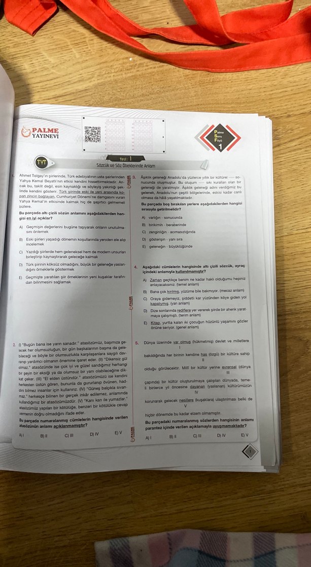 Palme TYT Türkçe Soru Föyleri - Görsel 2