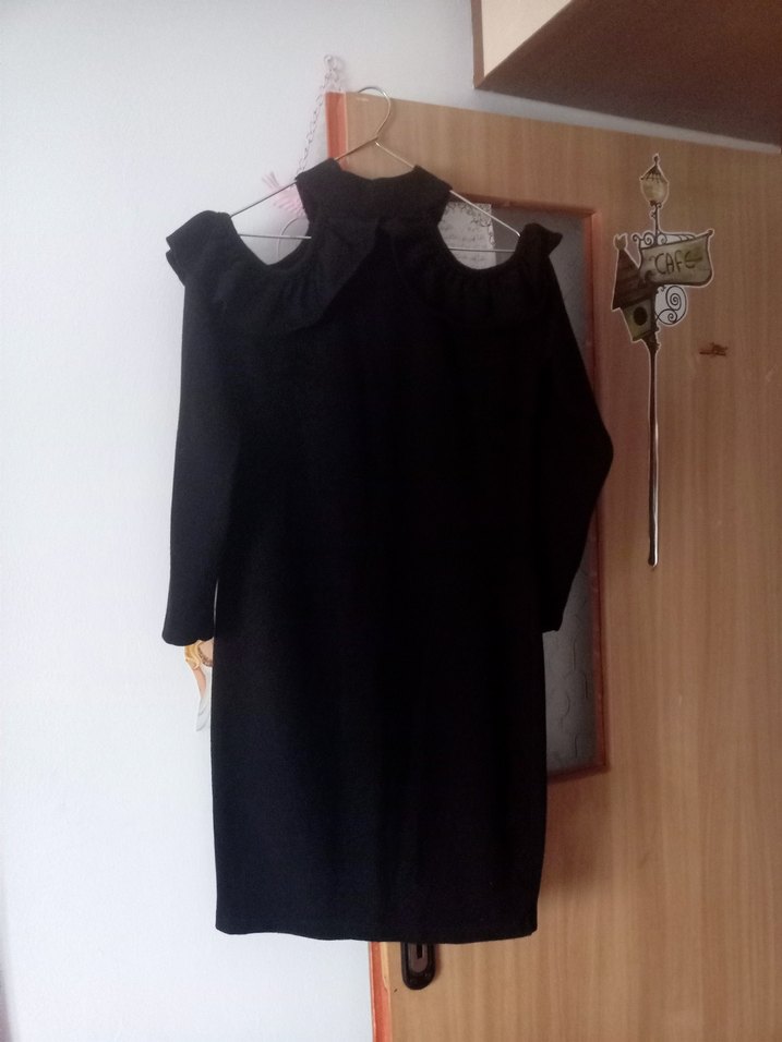 Fırfırlı Siyah Gotik Midi Elbise - Görsel 5