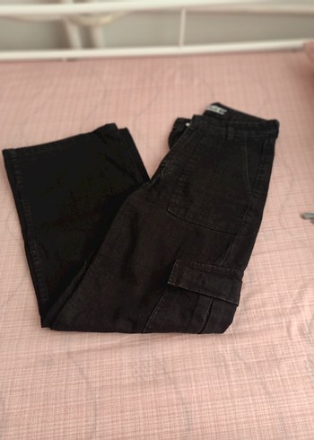 Siyah Kemerli Gevşek Kesim Kadın Jean - Görsel 2