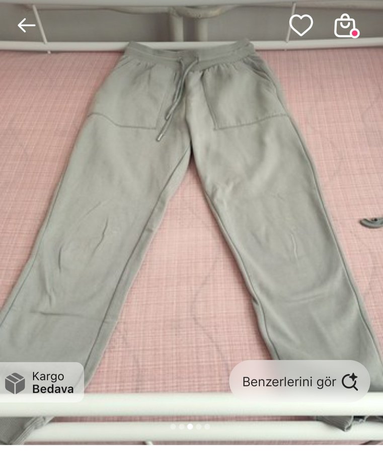 Gri Kadın Rahat Kesim Sweatpant - Görsel 2