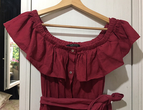 xs Beden bordo Renk Zara bordo orta boy elbise