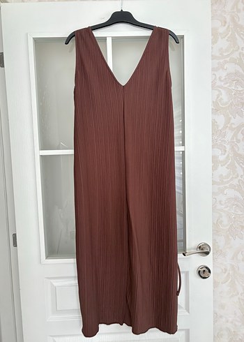 Kadın Kahverengi Piliseli Uzun Tulum - Görsel 2