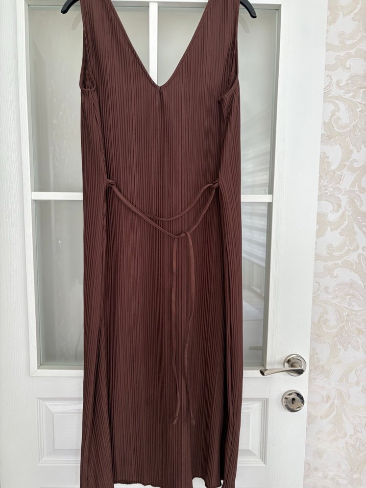 Kadın Kahverengi Piliseli Uzun Tulum - Görsel 5