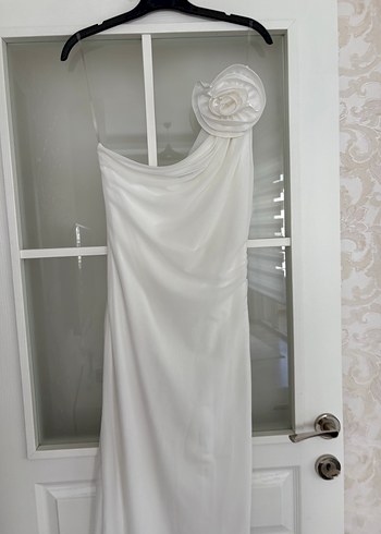 Beyaz Straplez Uzun Gelinlik - Görsel 3