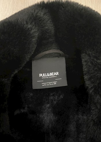 Pull&bear Kürklü Siyah Kadın Biker Ceket - Görsel 4