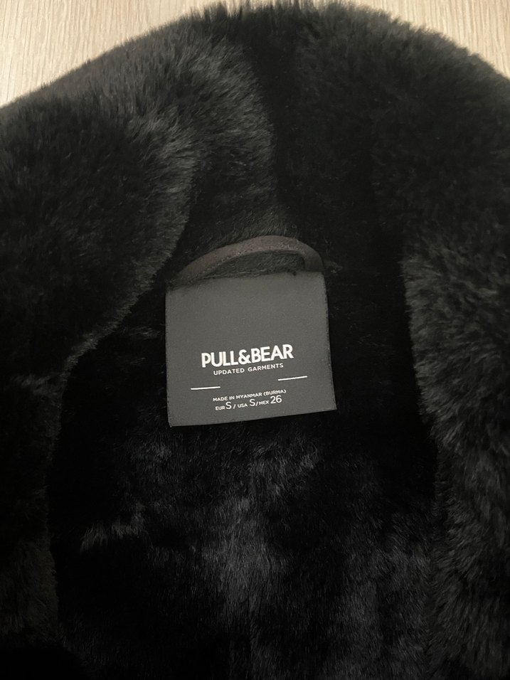 Pull&bear Kürklü Siyah Kadın Biker Ceket - Görsel 4