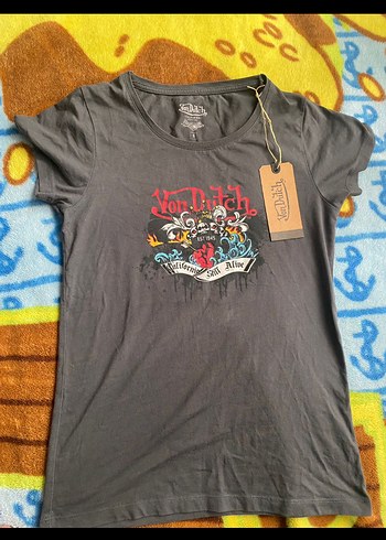 Von Dutch Gri Kadın Tişört - Görsel 2