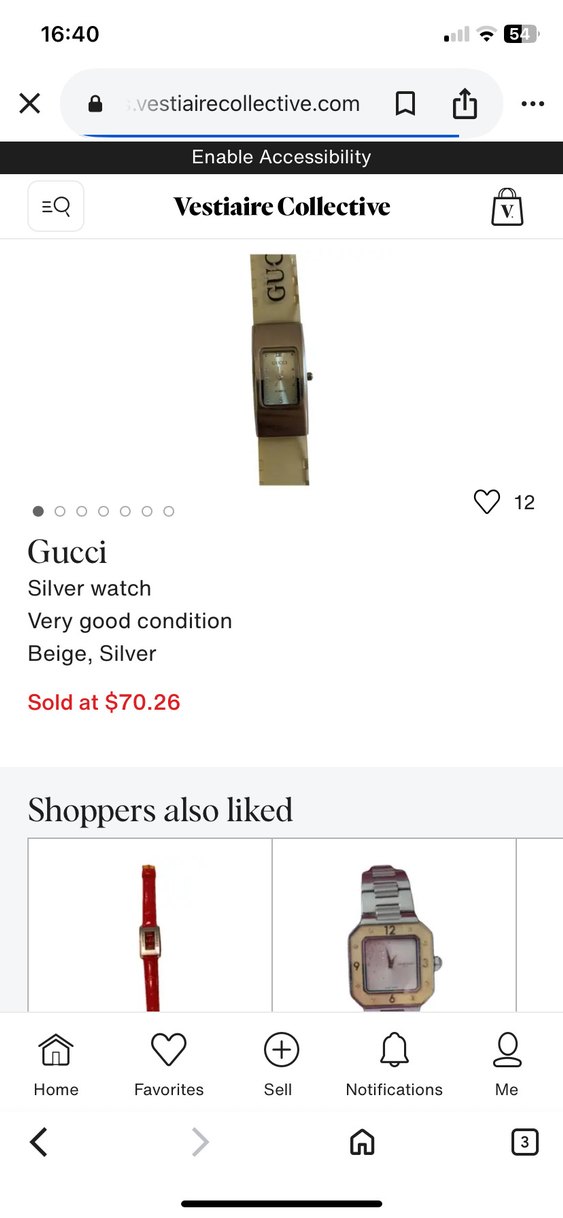 Siyah Gucci Kadın Kol Saati - Görsel 3