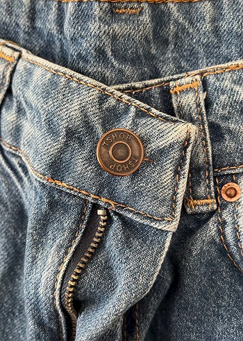 Kadın Koyu Mavi Kot Şort - Görsel 3