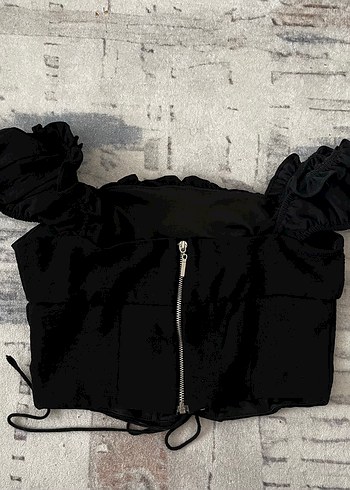 Siyah Gotik Mini Korse Bluz - Görsel 2