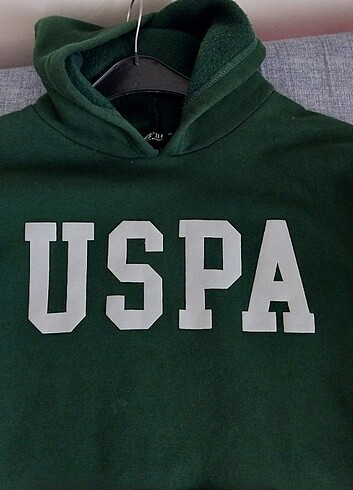 Yesil uspa baskili sweatshirt