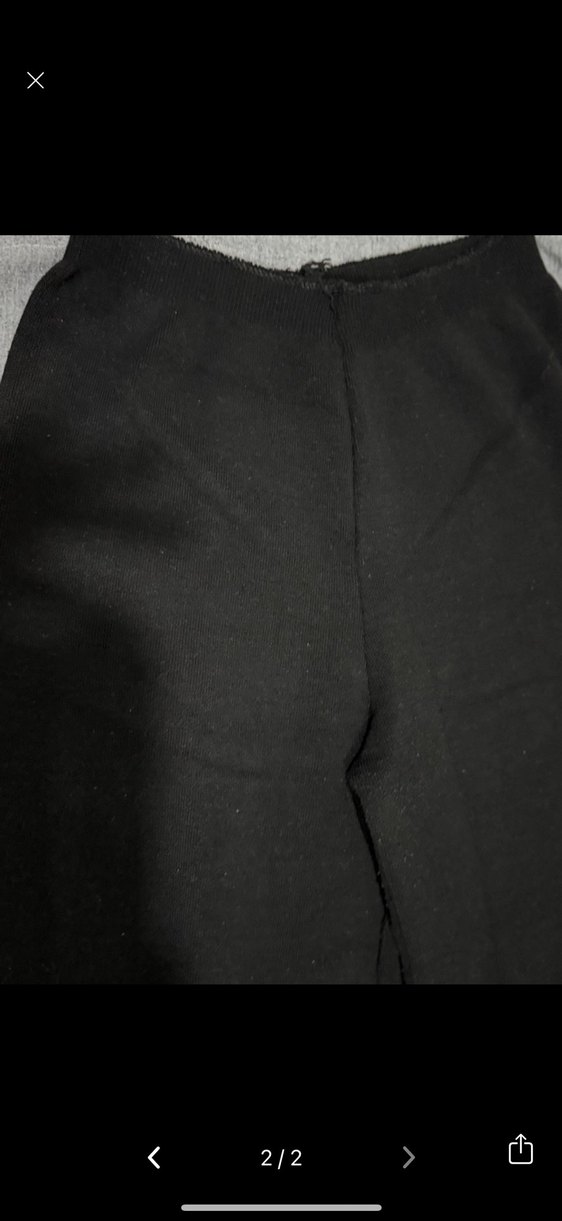 Siyah Kadın Regular Fit Spor Kumaş Pantolon - Görsel 2