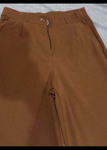 Kadın Kahverengi Midi Kumaş Pantolon - Görsel 2