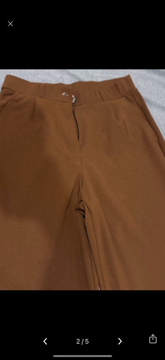 Kadın Kahverengi Midi Kumaş Pantolon - Görsel 2