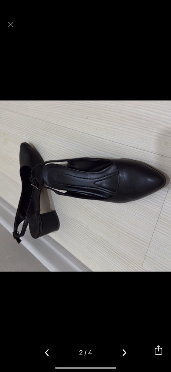 Siyah Tokalı Kadın Topuklu Ayakkabı - Görsel 3