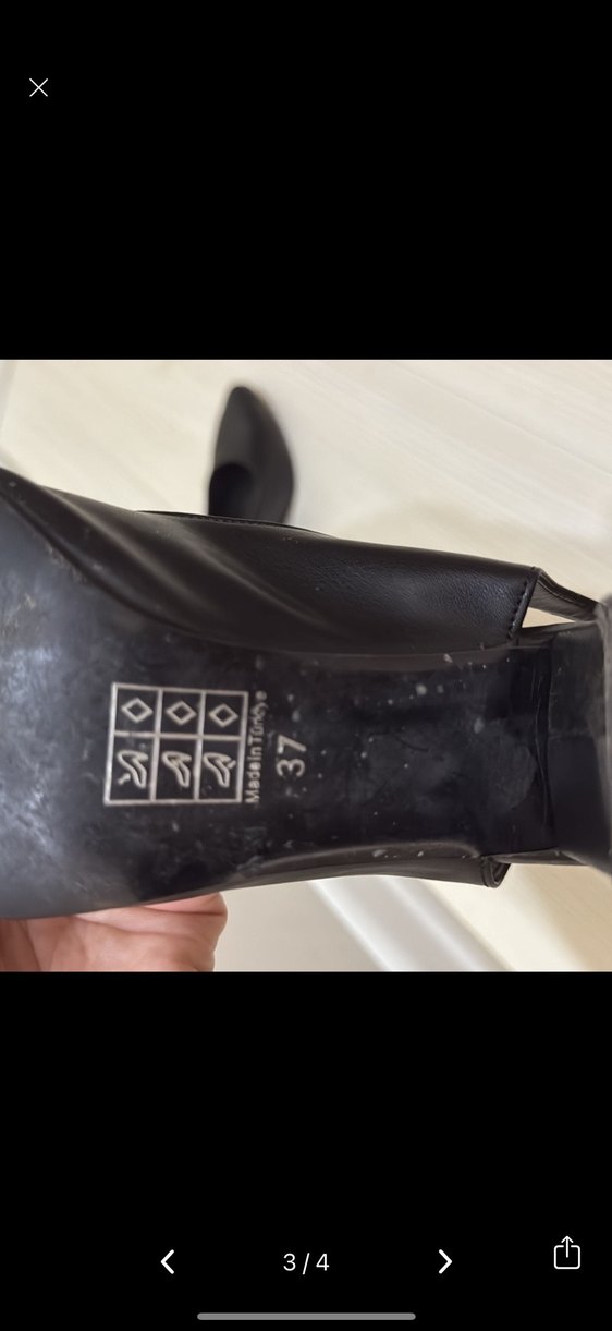 Siyah Tokalı Kadın Topuklu Ayakkabı - Görsel 2