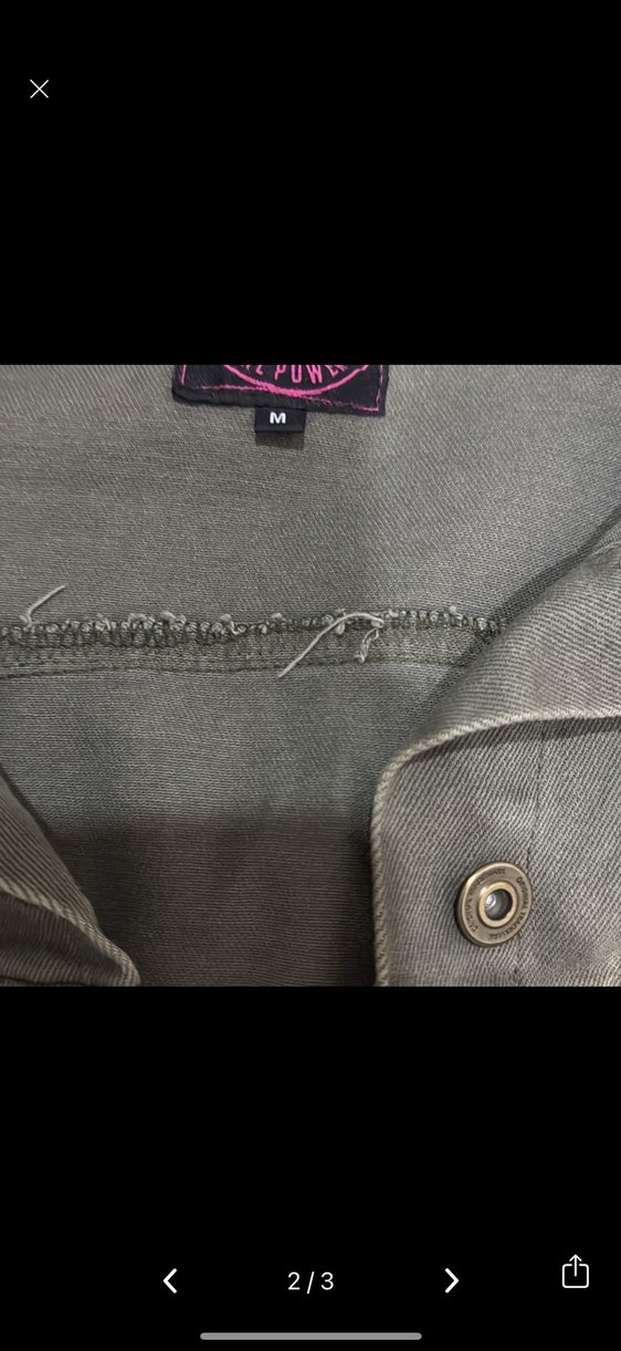 Haki Uzun Denim Kadın Ceket - Görsel 2