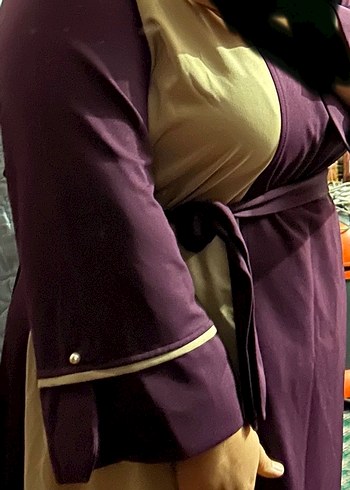 Mor Bohem Uzun Kadın Elbisesi - Görsel 4