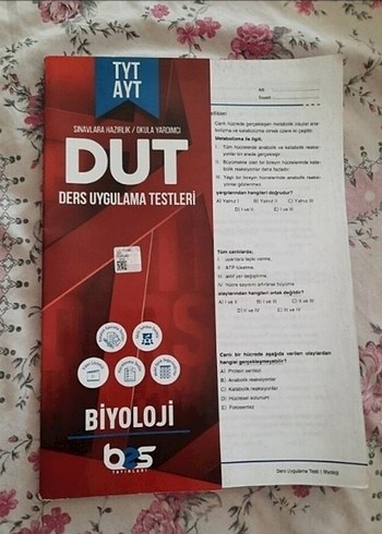 DUT Biyoloji Ders Uygulama Testleri