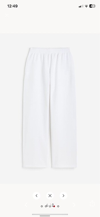 H&M H&M Beyaz Düz Paça Eşofman