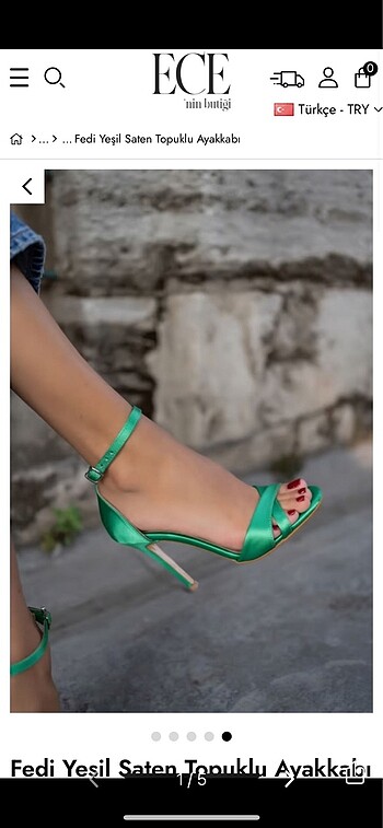 Yeşil Topuklu Ayakkabı