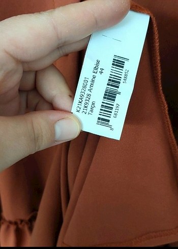 44 Beden Tarçın rengi armine elbise