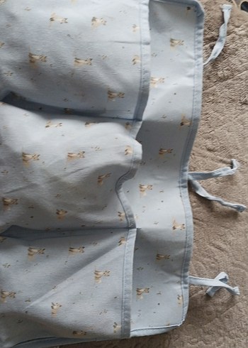 Gri Nakışlı Çocuk Yatak Yanı Organizeri - Görsel 4