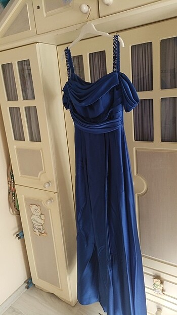 Saten saks mavisi abiye - Görsel 7