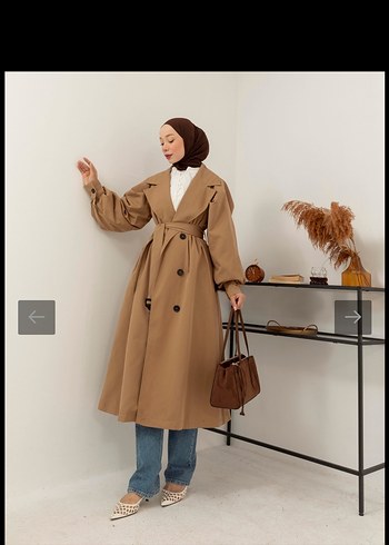 Suud Collection Kadın Camel Midi Trençkot