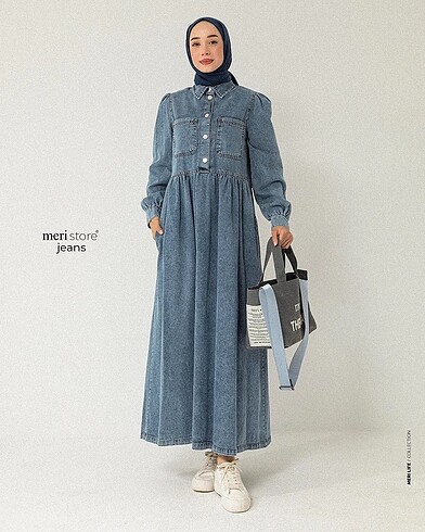 denim elbise